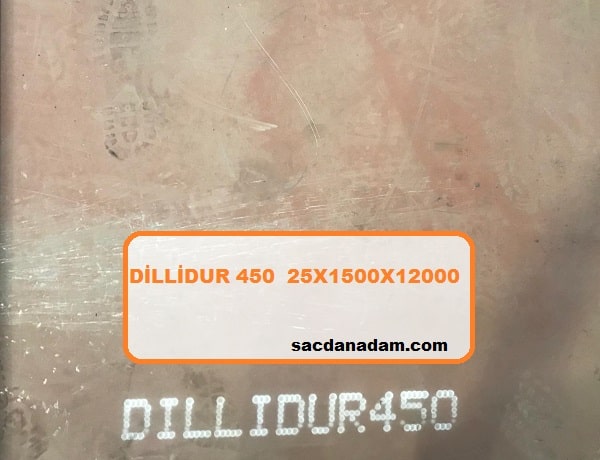 Dillidur 450 25mm 1500x12000