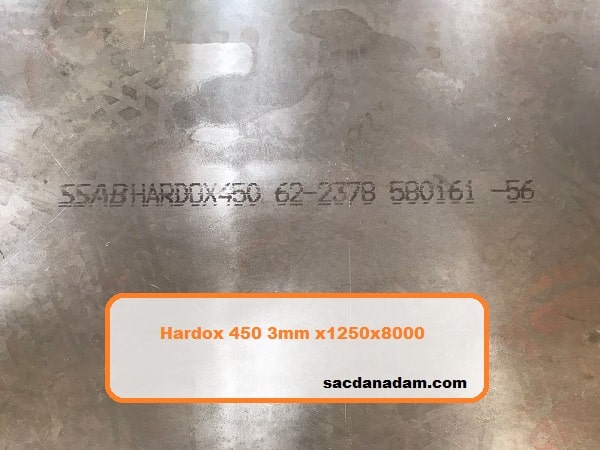 Hardox 450 3mm 1250x8000
