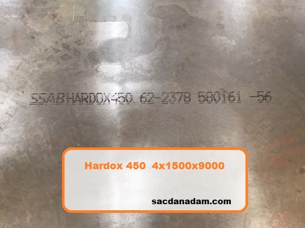 Hardox 450 4mm 1500x9000