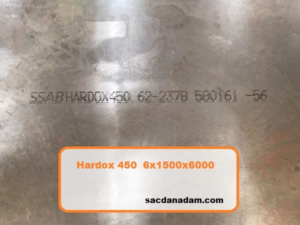 Hardox 450 6mm 1500x6000