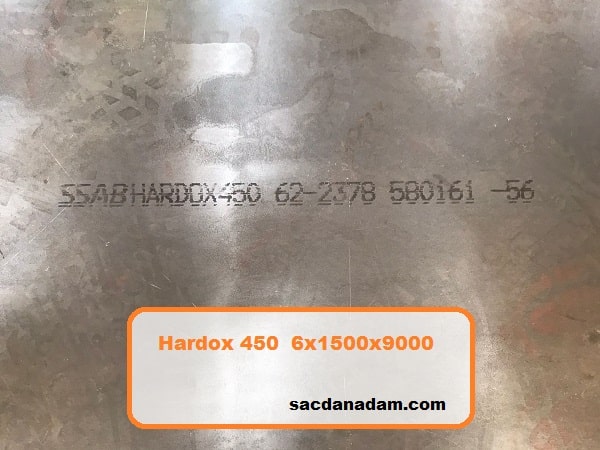 Hardox 450 6mm 1500x9000